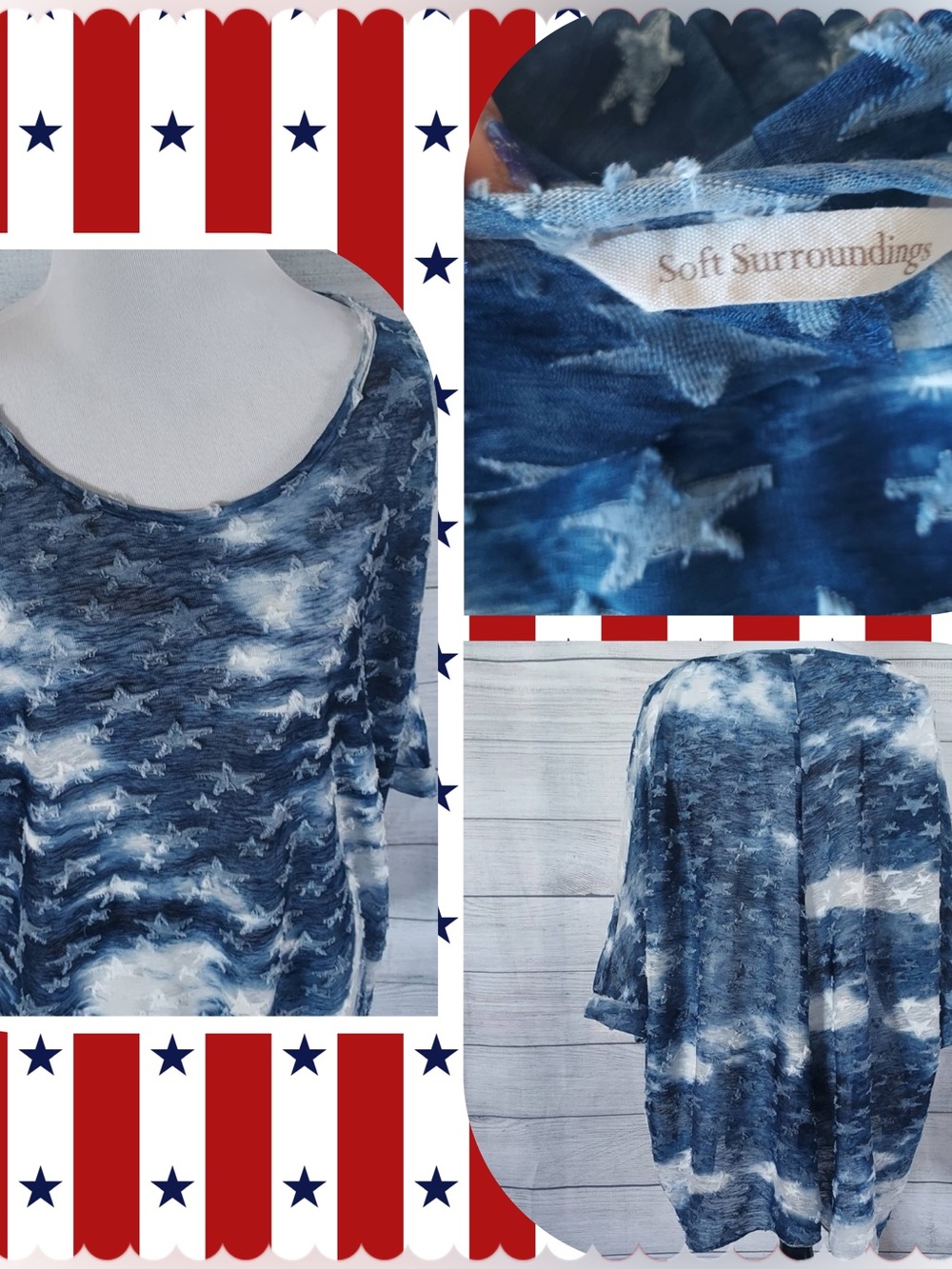 Soft Surroundings Blue & White Women's Top Excellent Condition ‼️NEW MARKDOWN‼️